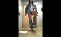 She really had to poop on her knees