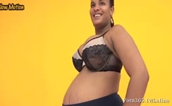Pregnant Latina teasing us