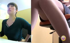 Hot secretary pooping