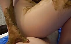 Anal cowgirl ride and shit smearing
